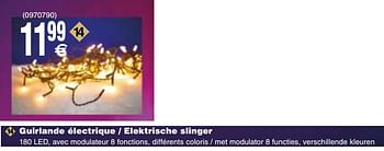 Promoties Guirlande électrique - elektrische slinger - Huismerk - Cora - Geldig van 21/11/2017 tot 04/12/2017 bij Cora