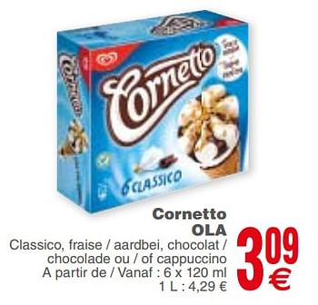 Promotions Cornetto ola - Ola - Valide de 21/11/2017 à 27/11/2017 chez Cora