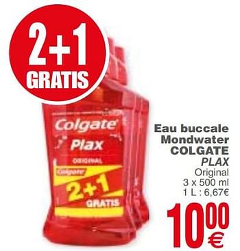 Promoties Eau buccale mondwater colgate plax - Colgate - Geldig van 21/11/2017 tot 27/11/2017 bij Cora