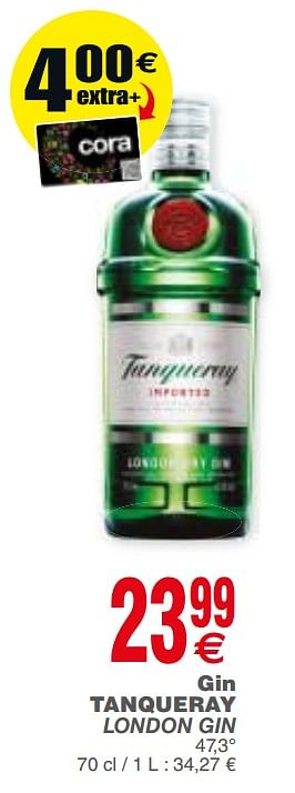 Promotions Gin tanqueray london gin - Tanqueray - Valide de 21/11/2017 à 27/11/2017 chez Cora