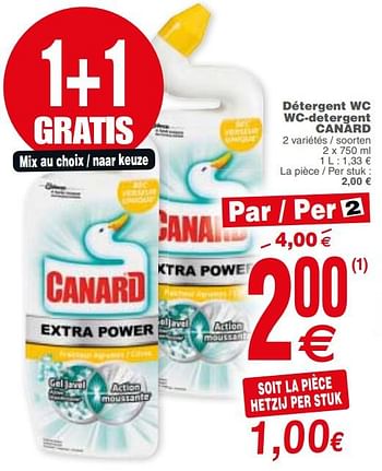 Promotions Détergent wc wc-detergent canard - Canard WC - Valide de 21/11/2017 à 27/11/2017 chez Cora