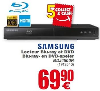 Promoties Samsung lecteur blu-ray et dvd dvd en blu-ray-speler bdj4500 - Samsung - Geldig van 21/11/2017 tot 04/12/2017 bij Cora