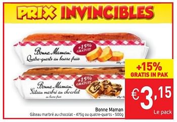 Bonne Maman Bonne Maman Gateau Marbre Au Chocolat En Promotion Chez Intermarche