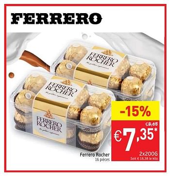 Promoties Ferrero rocher - Ferrero - Geldig van 21/11/2017 tot 26/11/2017 bij Intermarche