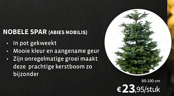 Promotions Echte kerstbomen nobele spar - Produit maison - Horta - Valide de 08/11/2017 à 31/12/2017 chez Horta