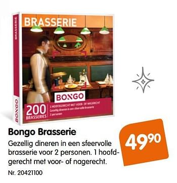 Promoties Bongo brasserie - Bongo - Geldig van 17/11/2017 tot 06/12/2017 bij Fun