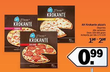 Huismerk Albert Heijn Ah Krokante Pizza S Diepvries Promotie Bij Albert Heijn