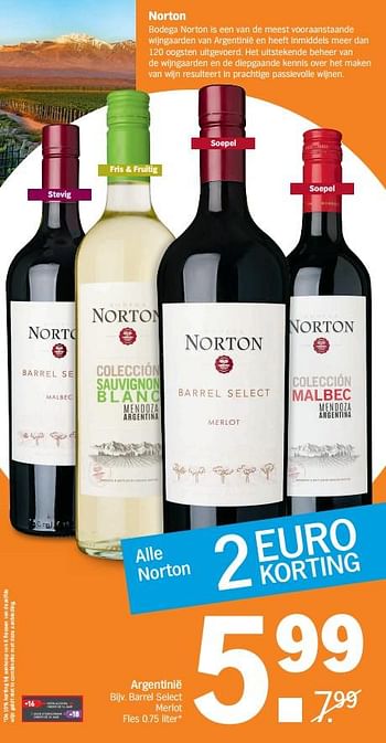 Promoties Argentinië barrel select - Rode wijnen - Geldig van 20/11/2017 tot 26/11/2017 bij Albert Heijn