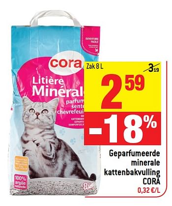 Promoties Geparfumeerde minerale kattenbakvulling litiére minérale - Huismerk - Smatch - Geldig van 22/11/2017 tot 28/11/2017 bij Smatch