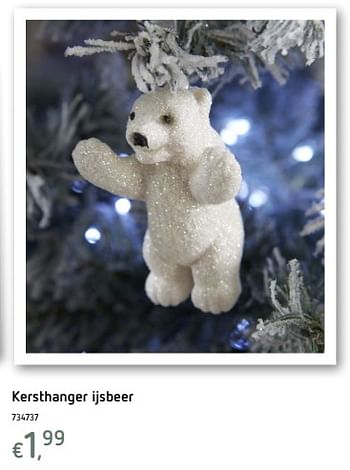 Promoties Kersthanger ijsbeer - Huismerk - Dreamland - Geldig van 23/11/2017 tot 25/12/2017 bij Dreamland