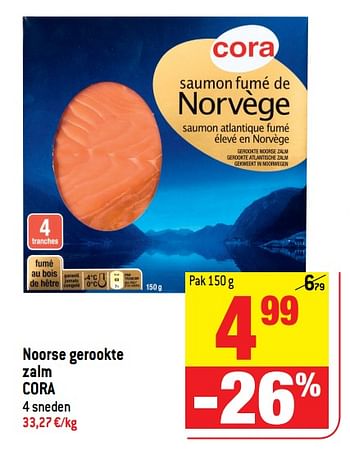 Promoties Noorse gerookte zalm cora - Huismerk - Smatch - Geldig van 22/11/2017 tot 28/11/2017 bij Smatch