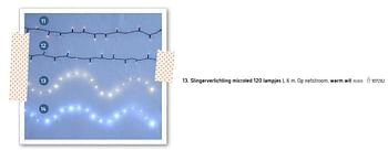Promoties Slingerverlichting microled 120 lampjes - Huismerk - Dreamland - Geldig van 23/11/2017 tot 25/12/2017 bij Dreamland