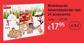 Promotions Winkelwaren adventskalender met 24 accessoires - Tanner - Valide de 23/11/2017 à 25/12/2017 chez Dreamland