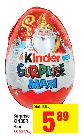 Promotions Surprise kinder maxi - Kinder - Valide de 22/11/2017 à 28/11/2017 chez Match