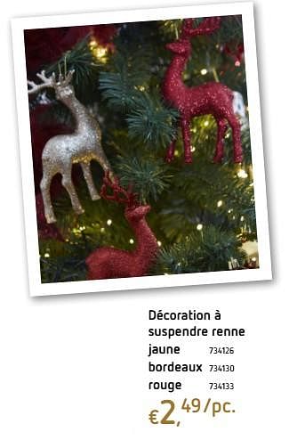Promotions Décoration à suspendre renne - Produit maison - Dreamland - Valide de 23/11/2017 à 25/12/2017 chez Dreamland