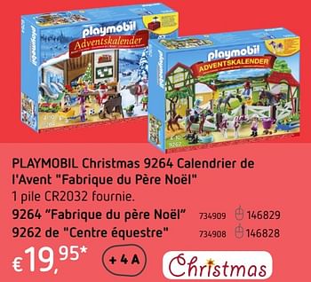 Playmobil - 9264 - Calendrier Avent Fabrique du Père Noël 