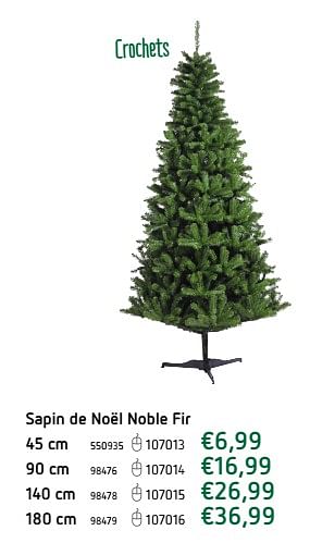 Promotions Sapin de noël noble fir - Produit maison - Dreamland - Valide de 23/11/2017 à 25/12/2017 chez Dreamland