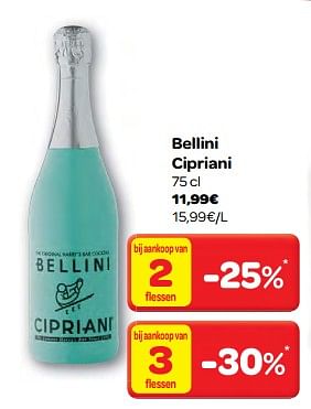 Promoties Bellini cipriani - Schuimwijnen - Geldig van 22/11/2017 tot 04/12/2017 bij Carrefour