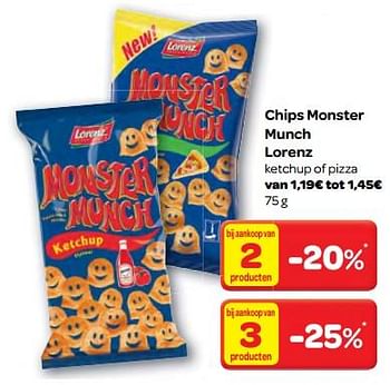Promoties Chips monster munch lorenz - lorenz - Geldig van 22/11/2017 tot 04/12/2017 bij Carrefour