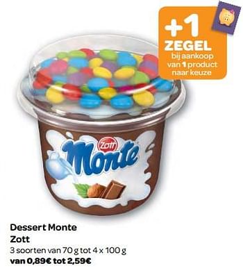 Promoties Dessert monte zott - Zott - Geldig van 22/11/2017 tot 04/12/2017 bij Carrefour