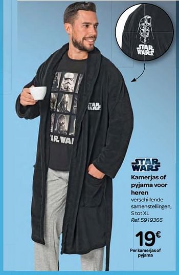 Promoties Kamerjas of pyjama voor heren - Star Wars - Geldig van 22/11/2017 tot 25/11/2017 bij Carrefour