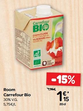 Promoties Room carrefour bio - Huismerk - Carrefour  - Geldig van 22/11/2017 tot 04/12/2017 bij Carrefour