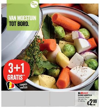 Promoties Bloemige aardappelen - Huismerk - Delhaize - Geldig van 23/11/2017 tot 29/11/2017 bij Delhaize