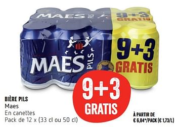 Promotions Bière pils maes - Maes - Valide de 23/11/2017 à 29/11/2017 chez Delhaize