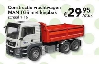 Promoties Constructie vrachtwagen man tgs met kiepbak - Huismerk - Happyland - Geldig van 06/11/2017 tot 07/12/2017 bij Happyland