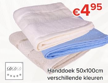 Promoties Handdoek - DDD - Geldig van 24/11/2017 tot 31/12/2017 bij Euro Shop