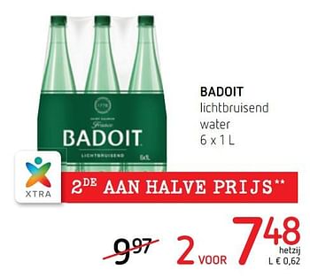 Promoties Badoit lichtbruisend wate - Badoit - Geldig van 30/11/2017 tot 13/12/2017 bij Spar (Colruytgroup)
