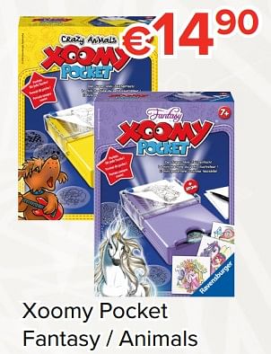 Promoties Xoomy pocket fantasy - animals - Ravensburger - Geldig van 24/11/2017 tot 31/12/2017 bij Euro Shop