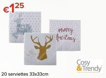 Promotions 20 serviettes cosy + trendy - Cosy & Trendy - Valide de 24/11/2017 à 31/12/2017 chez Euro Shop