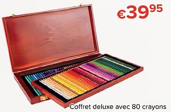 Promotions Coffret deluxe avec 80 crayons - Produit Maison - Euroshop - Valide de 24/11/2017 à 31/12/2017 chez Euro Shop