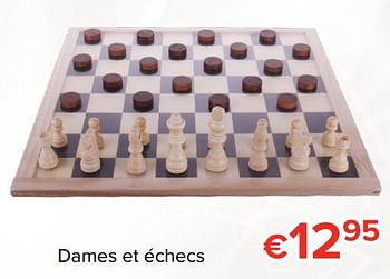 Promotions Dames et échecs - Produit Maison - Euroshop - Valide de 24/11/2017 à 31/12/2017 chez Euro Shop