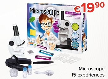 Promotions Microscope 15 expériences - Buki - Valide de 24/11/2017 à 31/12/2017 chez Euro Shop