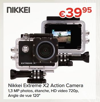 Promotions Nikkei extreme x2 action camera - NIKKEI - Valide de 24/11/2017 à 31/12/2017 chez Euro Shop