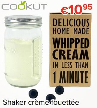 Promotions Shaker crème fouettée - Cookut - Valide de 24/11/2017 à 31/12/2017 chez Euro Shop