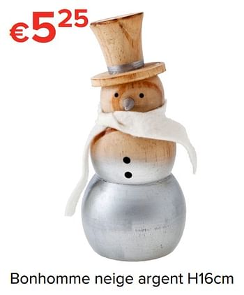 Promotions Bonhomme neige argent - Produit Maison - Euroshop - Valide de 24/11/2017 à 31/12/2017 chez Euro Shop