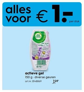 Promoties Actieve gel - Airwick - Geldig van 20/11/2017 tot 03/12/2017 bij Blokker