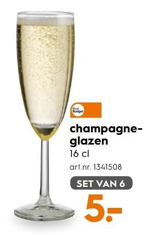 Promoties Champagne glazen - Best budget - Geldig van 20/11/2017 tot 03/12/2017 bij Blokker