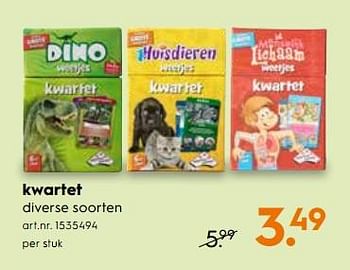 Promoties Kwartet - Huismerk - Blokker - Geldig van 20/11/2017 tot 03/12/2017 bij Blokker