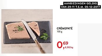 Promoties Crèmepaté - Huismerk - Alvo - Geldig van 29/11/2017 tot 05/12/2017 bij Alvo