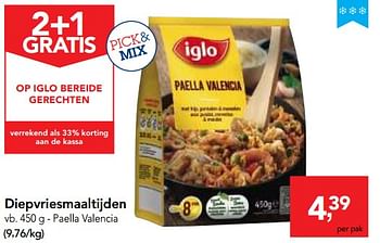 Promoties Iglo diepvriesmaaltijden - Iglo - Geldig van 29/11/2017 tot 12/12/2017 bij Makro