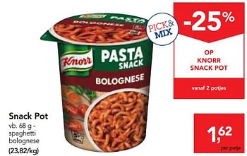Promoties Knorr snack pot - Knorr - Geldig van 29/11/2017 tot 12/12/2017 bij Makro