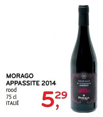 Promoties Morago appassite 2014 - Rode wijnen - Geldig van 29/11/2017 tot 12/12/2017 bij Alvo