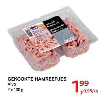 Promoties Gekookte hamreepjes alvo - Huismerk - Alvo - Geldig van 29/11/2017 tot 12/12/2017 bij Alvo