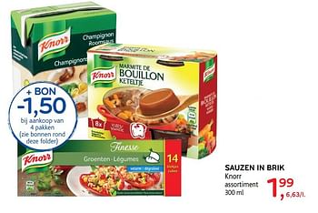 Promoties Sauzen in brik knorr - Knorr - Geldig van 29/11/2017 tot 12/12/2017 bij Alvo