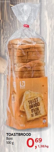 Promoties Toastbrood boni - Boni - Geldig van 29/11/2017 tot 12/12/2017 bij Alvo