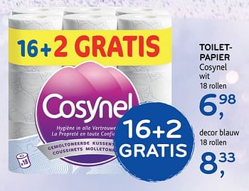 Promoties Toiletpapier cosynel - Cosynel - Geldig van 29/11/2017 tot 12/12/2017 bij Alvo